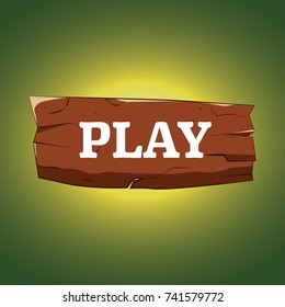 Vector wood element for game