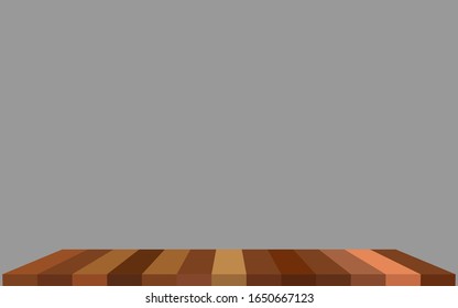 Parqué vectorial frente a un fondo gris abstracto
