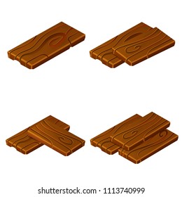 Vector Wood Game Icon Set Isolated Stock Vector (Royalty Free ...