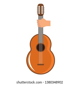 Vector wood guitar 