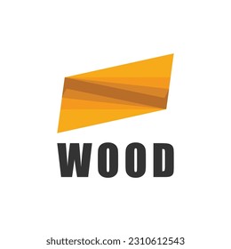 
 Logotipo de madera vectorial, textura de madera, grano, logotipo de mobiliario