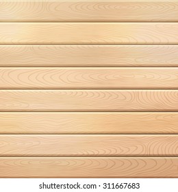 Vector wood plank background. Light square background with horizontal planks.