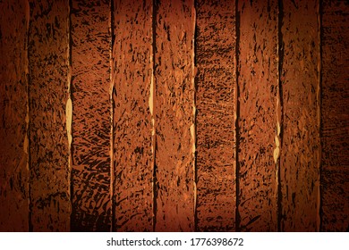 Vector wood plank background. Old wooden wall