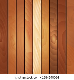 Vector wood plank background. Realistic wooden texture with boards.