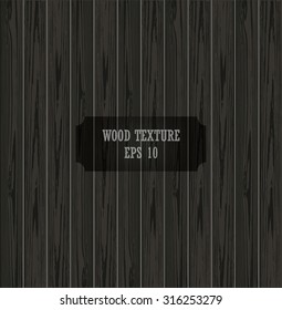 Vector wood plank background. Wood texture. Natural Dark Wooden Background. Vector Illustration. 