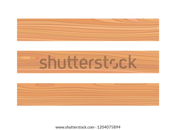 Vector Wood Plank Isolated On White Stock Vector (Royalty Free) 1204075894