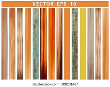 Vector wood plank samples, Perfect Colorful Texture for design work