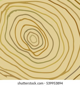 Vector wood surface as background.  Circled abstract background. A colored backdrop