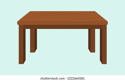 vector wood table top on isolated background Tables furniture of wood, interior wooden desks