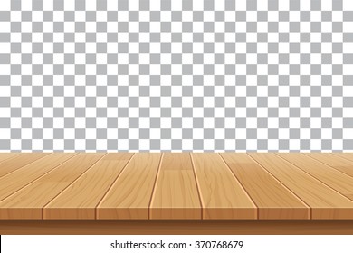 vector wood table top on isolated background - Shutterstock ID 370768679