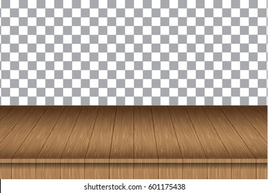 Vector Wood Table Top On Isolated Background