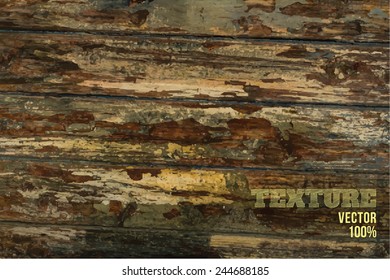 Vector wood texture. background old panels. Grunge retro vintage wooden texture, vector background