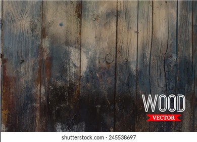 Vector wood texture. background old panels. Grunge retro vintage wooden texture, vector background