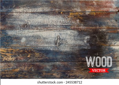 Vector wood texture. background old panels. Grunge retro vintage wooden texture, vector background