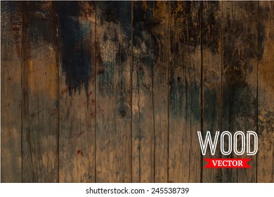 Vector wood texture. background old panels. Grunge retro vintage wooden texture, vector background
