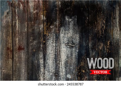 Vector wood texture. background old panels. Grunge retro vintage wooden texture, vector background