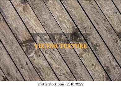 Vector wood texture. background old panels. Grunge retro vintage wooden texture, vector background