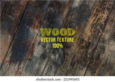 Vector wood texture. background old panels. Grunge retro vintage wooden texture, vector background