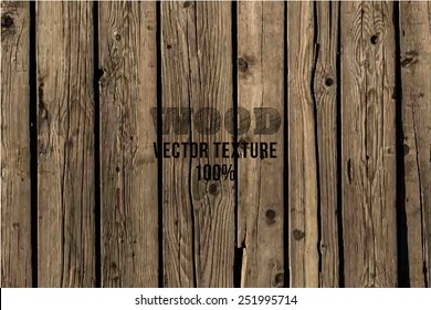 Vector wood texture. background old panels. Grunge retro vintage wooden texture, vector background