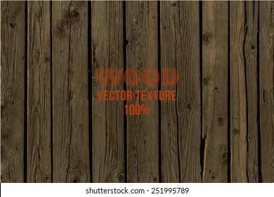 Vector wood texture. background old panels. Grunge retro vintage wooden texture, vector background