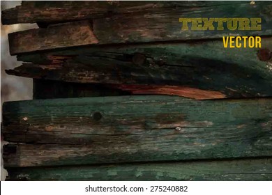 Vector wood texture. background old panels. Grunge retro vintage wooden texture, vector background. Vertical stripes.