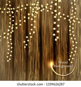 Vector wood texture with lights. EPS 10 illustration