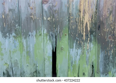 vector wood texture with old grey paint