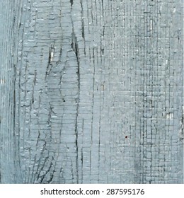 Vector wood texture. Old weathered painted wood