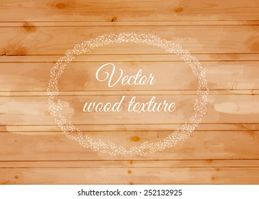 Vector wood texture. White vintage vignette. 