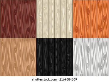 Vector Wood textures collection.
6 different background wooden colors: Black, orange, white dark, and light brown. 