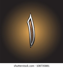 Vector wooden Arabic figure