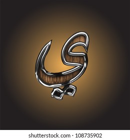 Vector wooden Arabic figure