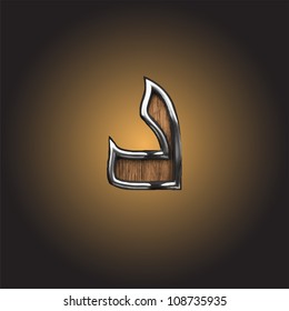 Vector wooden Arabic figure