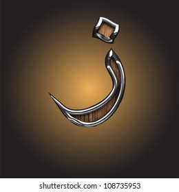 Vector wooden Arabic figure