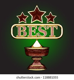 vector wooden award