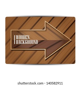 vector wooden background. vector wooden arrow or sign