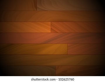 Vector wooden background made from wooden boards