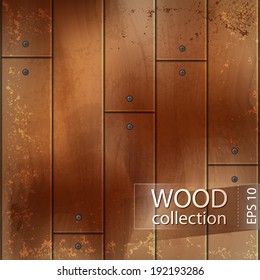 Vector wooden background with place for your text. 
