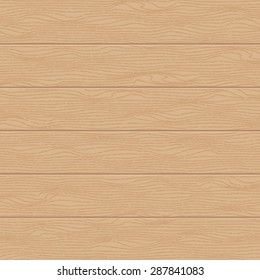 Vector wooden background with realistic texture, light brown color