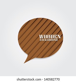 vector wooden background. vector wooden speech bubble for website or brochure design.