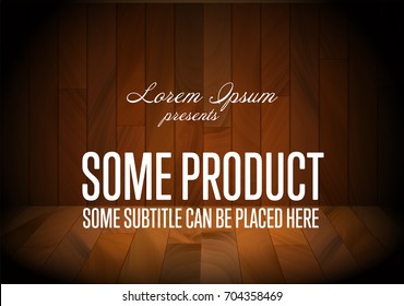 Vector wooden background stage made from wooden boards