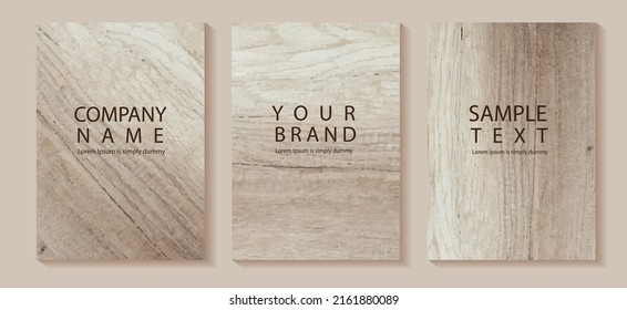 Vector wooden background texture. in A4 size for design work cover book presentation. brochure layout and flyers poster template.