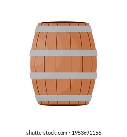 Vector of a wooden barrel