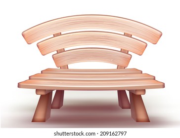 Vector wooden bench