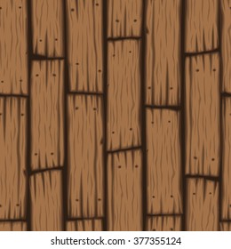 Vector wooden block seamless pattern. Cartoon wooden texture.