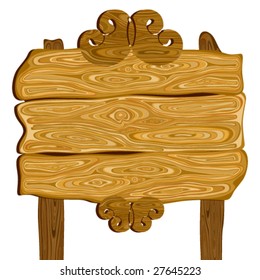 Vector wooden board