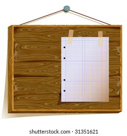 Vector wooden board