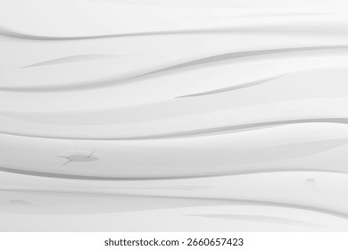 Vector wooden board background. Horizontal realistic white wood veins texture, natural textured wall, top view of empty wooden grain floor. Vintage textured surface with soft solid wood backdrop.