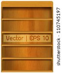 Vector wooden book shelf background for ebook for modern tablet pc