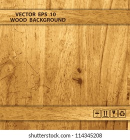 Vector wooden box